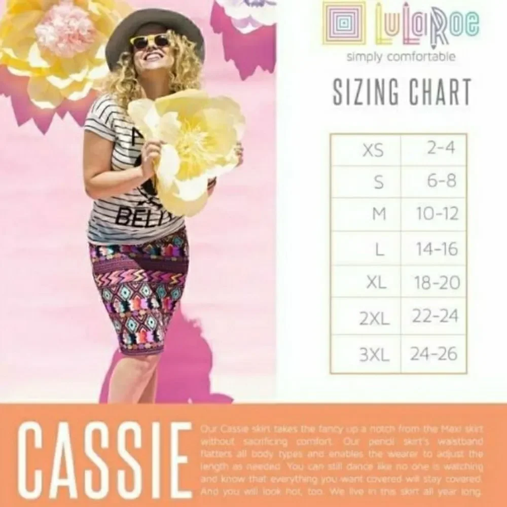 Lularoe Navy Red Cassie Skirt Small Geo Pr… - Picture 5 of 5